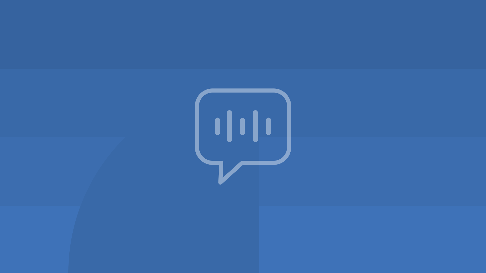 Chat bubble icon with a dark blue geometric background